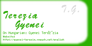 terezia gyenei business card